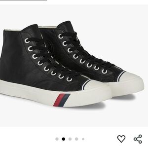 PRO-Keds Men's Royal Hi Lace Up Fashion Sneaker, Black Leather, 6 New in Box!